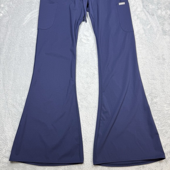 Figs High Waisted Navy Flare Seville Scrublegging Scrub Pant Large 1000042 - Picture 3 of 14